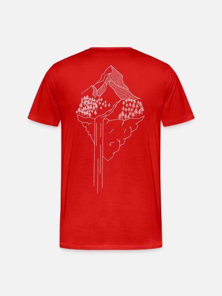 Mountainous landscape - Men's Premium Organic T-Shirt - red
