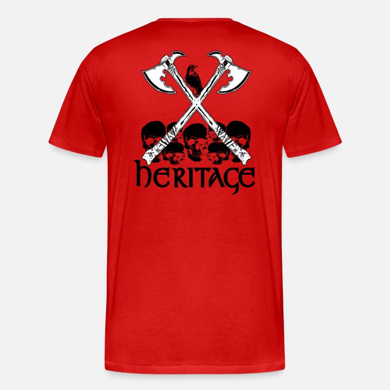 Wikinger-Erbe - Männer Premium Bio T-Shirt - Rot