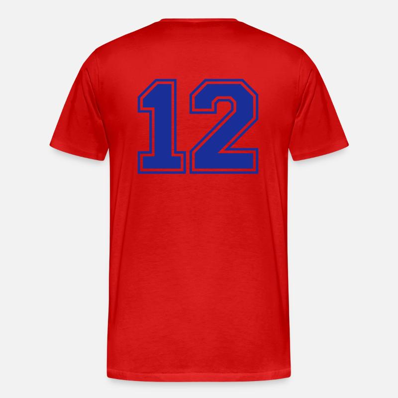 12 - Männer Premium Bio T-Shirt - Rot