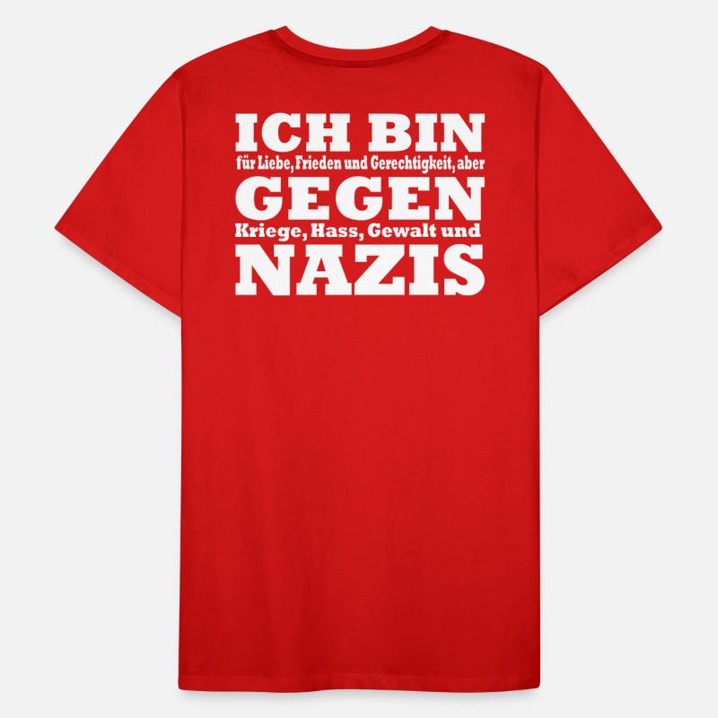 Ich bin gegen Nazis – Statement Design Männer Premium Bio T-Shirt