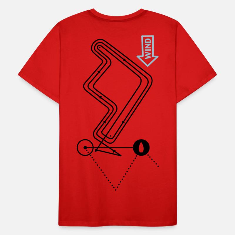 Parcours de régate Parcours de régate Parcours de voile T-shirt bio Premium Homme