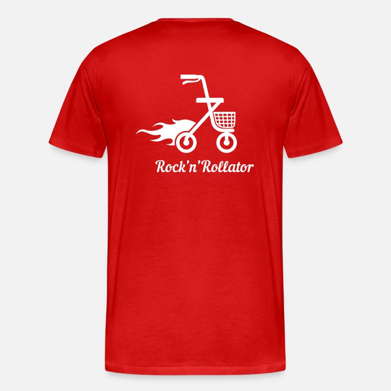 Rock'n'Rollator - Männer Premium Bio T-Shirt - Rot