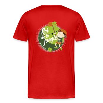 Roi de la jungle - T-shirt bio Premium Homme - rouge - Dos - Damien (186cm)
