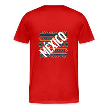 Mexique mignon et bien-aimé - T-shirt bio Premium Homme - rouge - Dos - Damien (186cm)