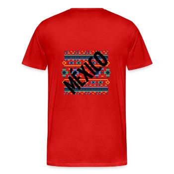Mexique mignon et bien-aimé - T-shirt bio Premium Homme - rouge - Dos - Damien (186cm)