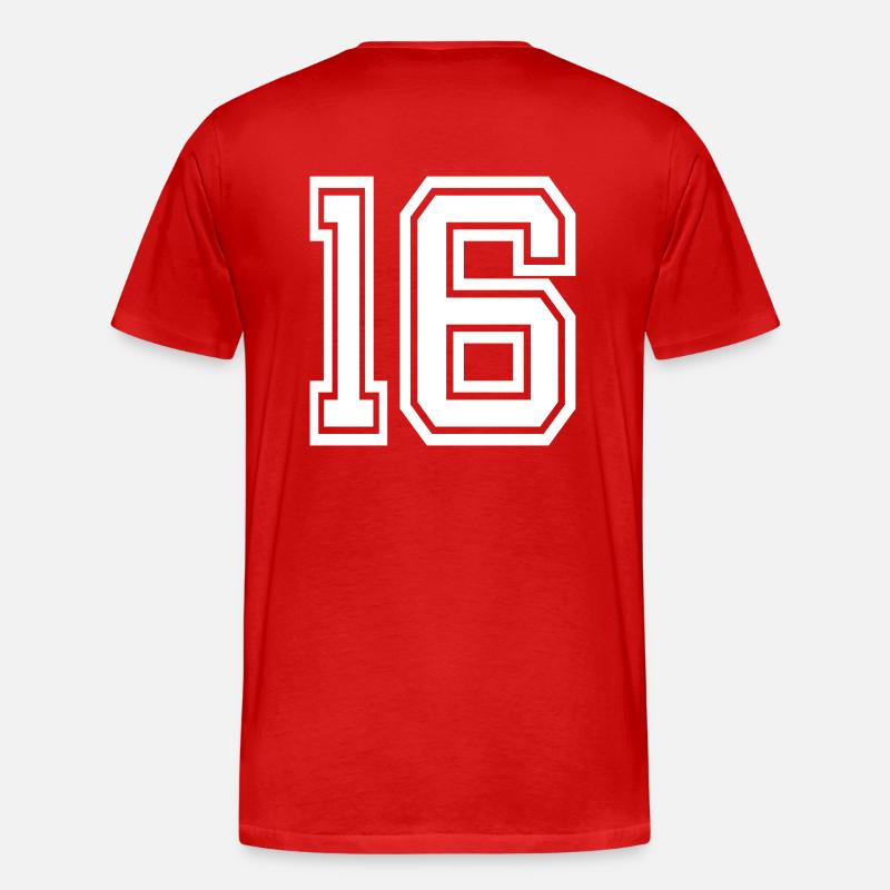 16 - Männer Premium Bio T-Shirt - Rot
