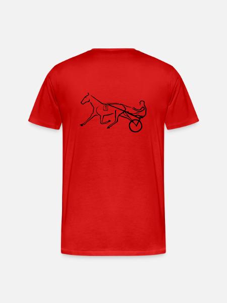 Trotting horse - Men's Premium Organic T-Shirt - red
