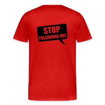 stop - T-shirt bio Premium Homme - rouge - Dos - Damien (186cm)