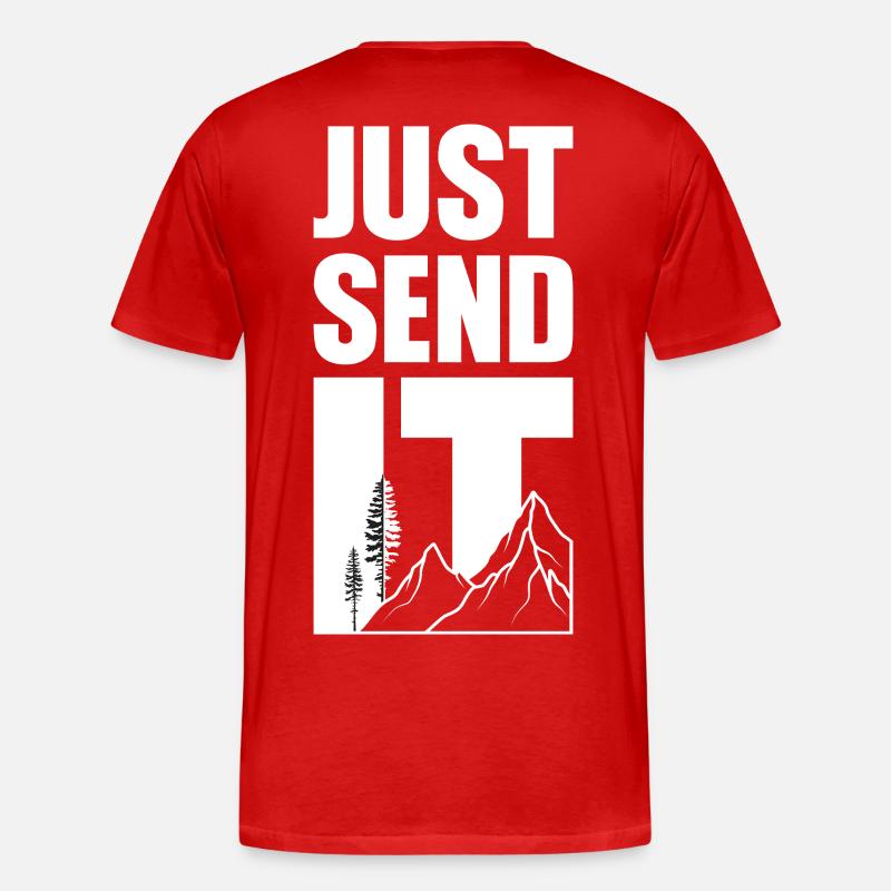 Just Send It - White - Männer Premium Bio T-Shirt - Rot