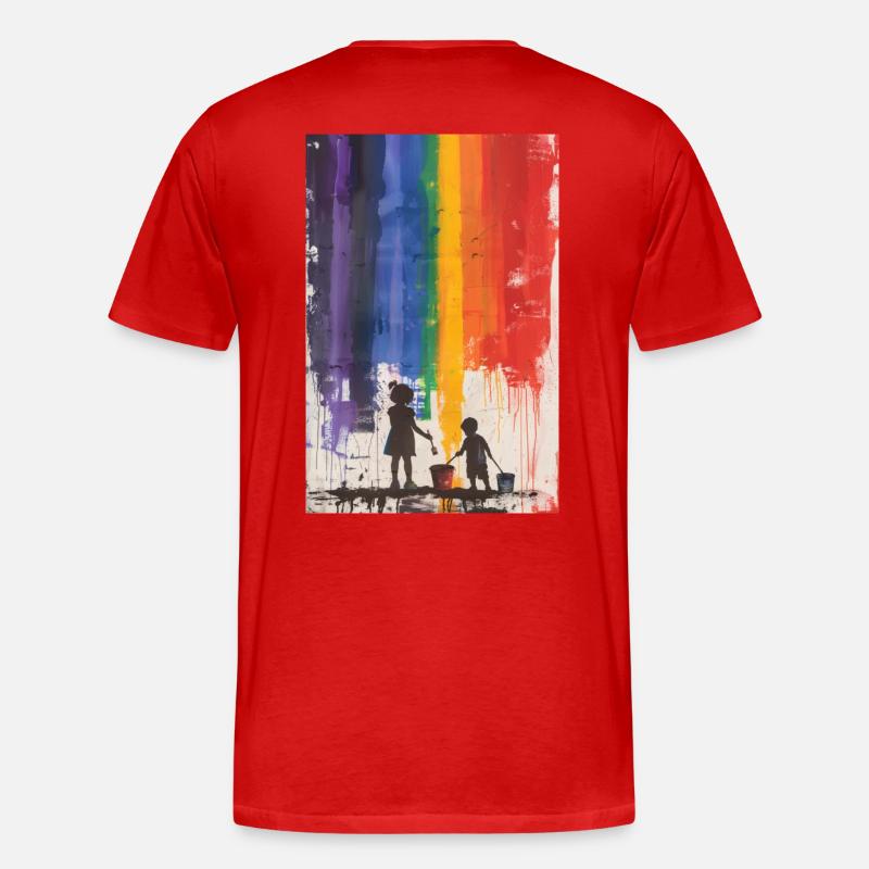 Farbenfroh - Männer Premium Bio T-Shirt - Rot