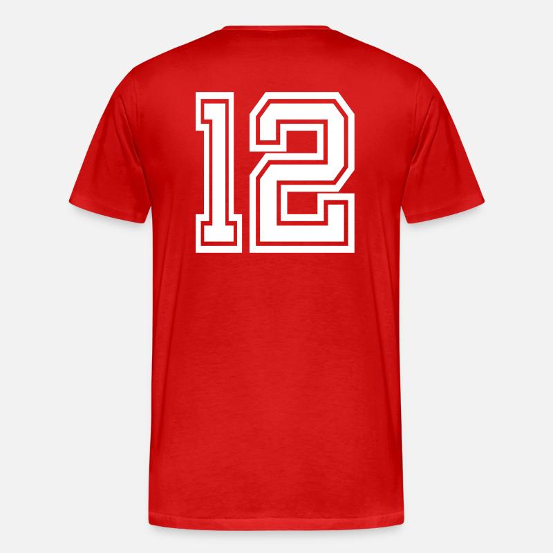 12 - Männer Premium Bio T-Shirt - Rot