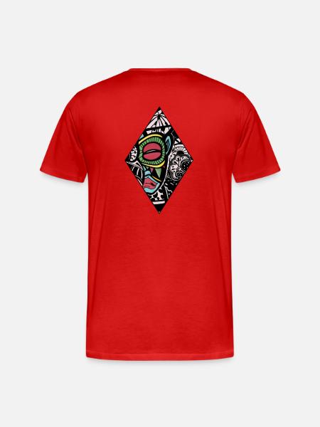 African Warrior - Men's Premium Organic T-Shirt - red