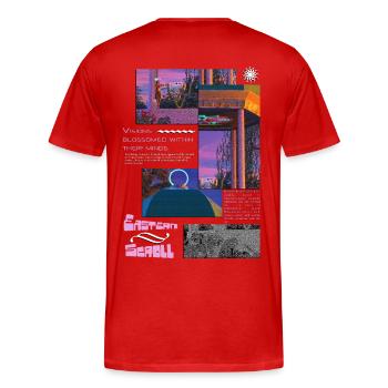 Supernatural magic 3d mystical fantasy art - Men's Premium Organic T-Shirt - red - Back - Damien (186cm)