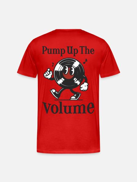 Pump Up The Volume Disque Vinyle Chemise Rétro Vinyle - T-shirt bio Premium Homme - rouge