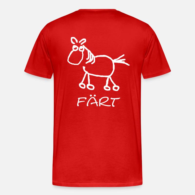 faert_weiss - Männer Premium Bio T-Shirt - Rot