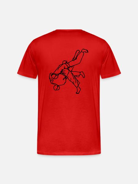 technique de judo - T-shirt bio Premium Homme - rouge