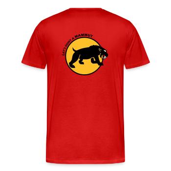 Saber-tooth tiger - Men's Premium Organic T-Shirt - red - Back - Damien (186cm)