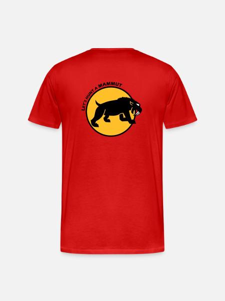 Saber-tooth tiger - Men's Premium Organic T-Shirt - red