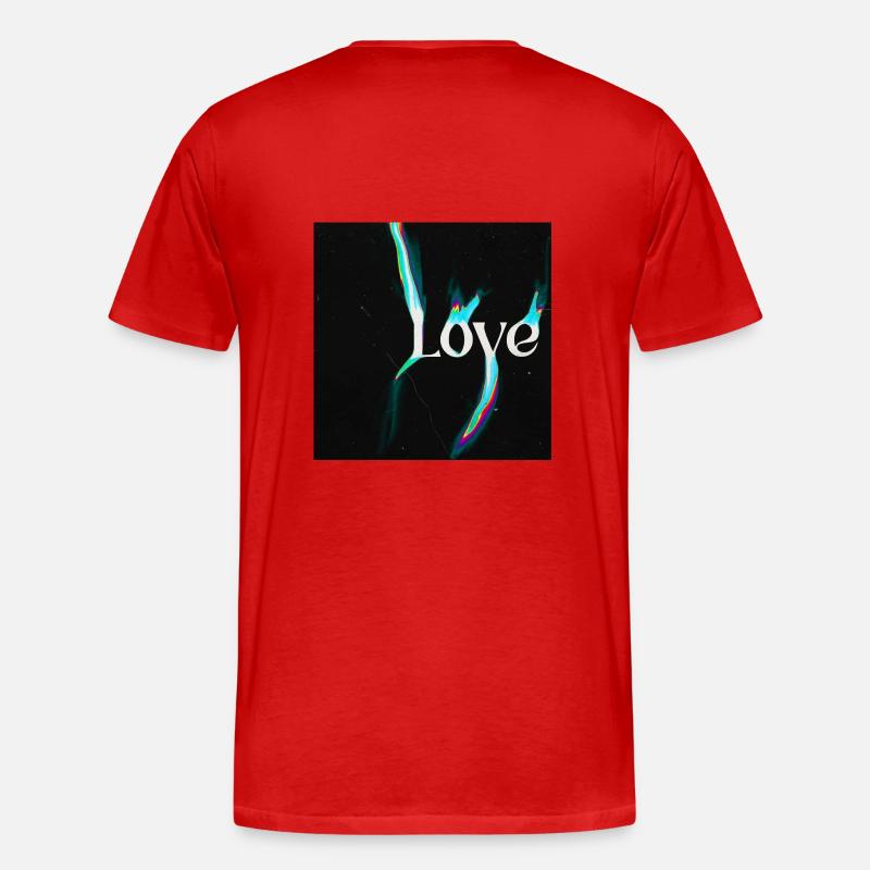 Liebe - Männer Premium Bio T-Shirt - Rot