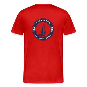 Capbreton - Men's Premium Organic T-Shirt - red - Back - Damien (186cm)