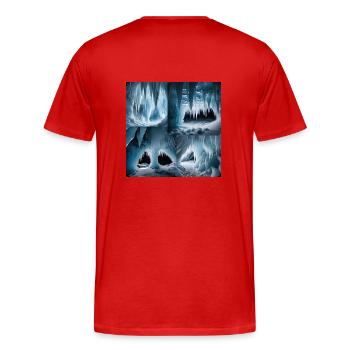 Grotte de glace - T-shirt bio Premium Homme - rouge - Dos - Damien (186cm)