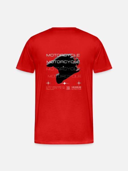 Motorfiets - Mannen premium biologisch T-shirt - rood