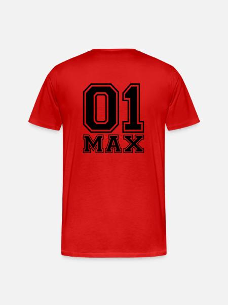 Max - Nom - T-shirt bio Premium Homme - rouge
