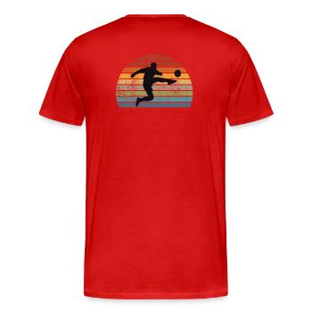 football - T-shirt bio Premium Homme - rouge - Dos - Damien (186cm)