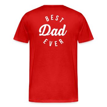 Legende 2026 Best Dad Ever - Männer Premium Bio T-Shirt - Rot - Hinten - Damien (186cm)
