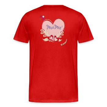 Mariage Marié - T-shirt bio Premium Homme - rouge - Dos - Damien (186cm)