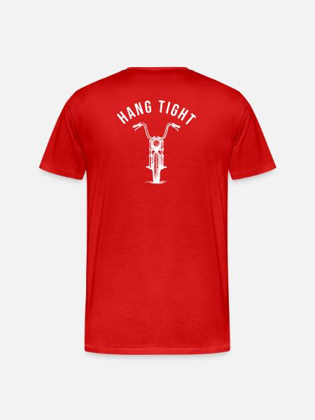 Hang tight motorcycle ape hanger - Men's Premium Organic T-Shirt - red