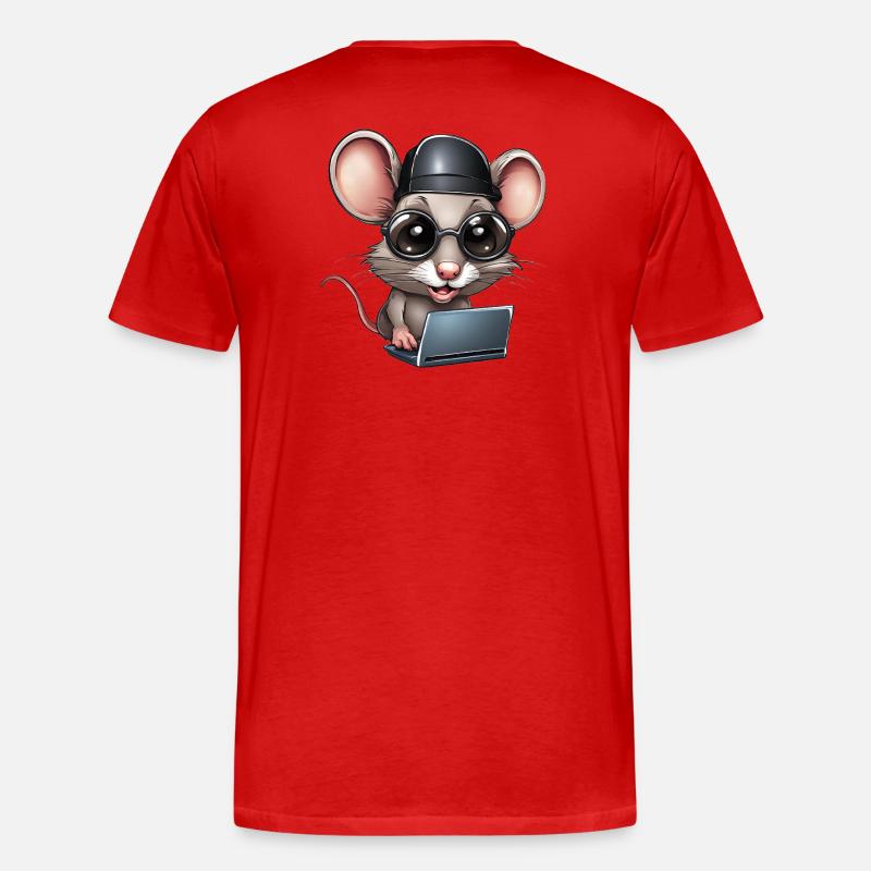 Computer, Informatikfreak, Informatiker - Männer Premium Bio T-Shirt - Rot