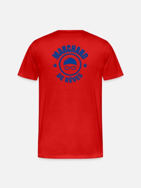 swimming, swimming, swimmer - Men's Premium Organic T-Shirt - red