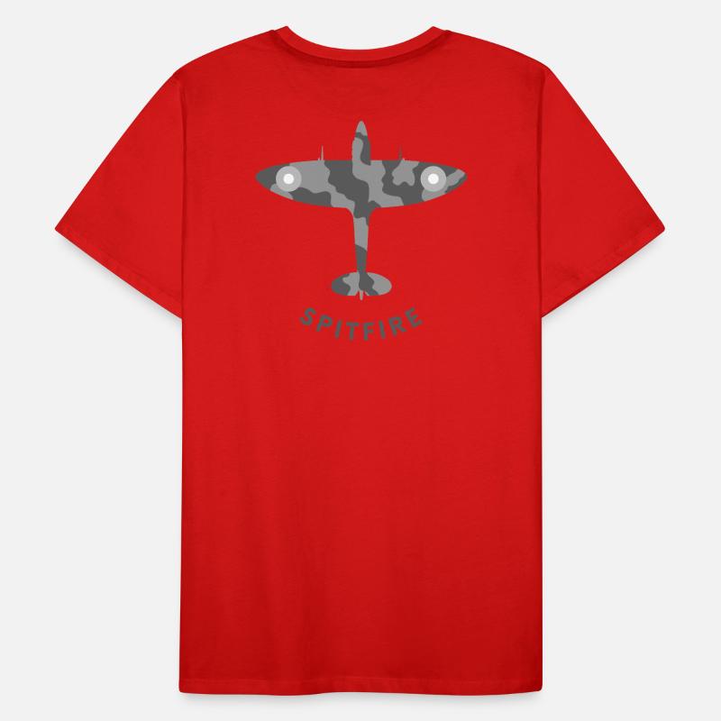 Spitfire-Jagdflugzeug Männer Premium Bio T-Shirt