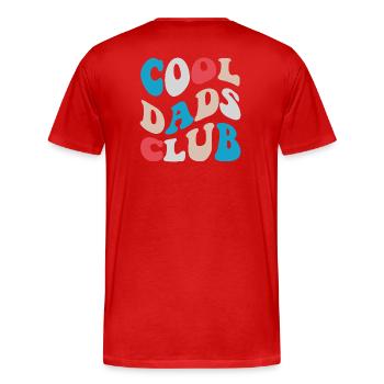 Cool Dads Club Gift Dad 2026 - Men's Premium Organic T-Shirt - red - Back - Damien (186cm)