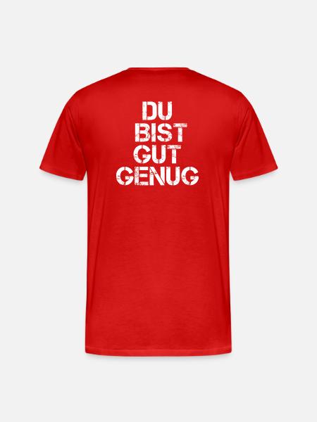 Du Bist Gut Genug - Männer Premium Bio T-Shirt - Rot