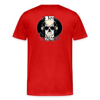 Fans de Schlager - c’est pour VOUS ! - T-shirt bio Premium Homme - rouge - Dos - Damien (186cm)