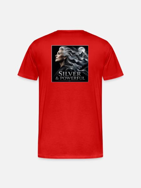 Stolze Silberschwester Graue Haarkraft - Männer Premium Bio T-Shirt - Rot