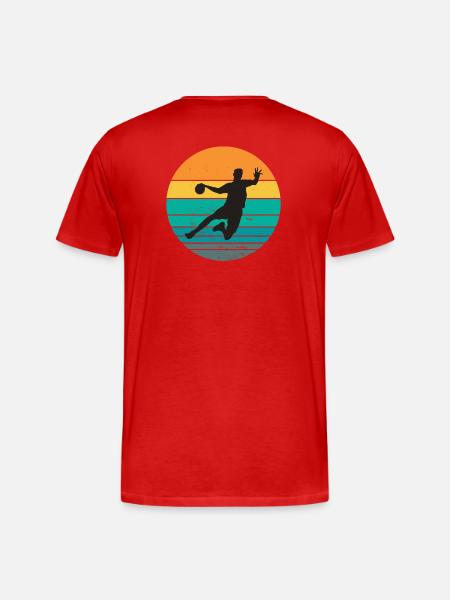 handball, handball fan, playing handball - Men's Premium Organic T-Shirt - red