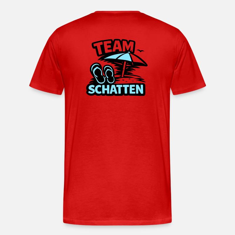 Strand Schatten FlipFlop Logo - Männer Premium Bio T-Shirt - Rot