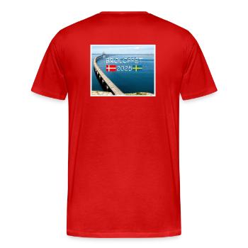 Broloppet 2025 - T-shirt bio Premium Homme - rouge - Dos - Damien (186cm)