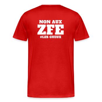 voiture, voiture ancienne, libre circulation - T-shirt bio Premium Homme - rouge - Dos - Damien (186cm)