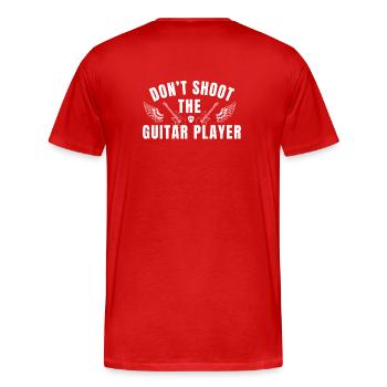 Guitar Player - T-shirt bio Premium Homme - rouge - Dos - Damien (186cm)