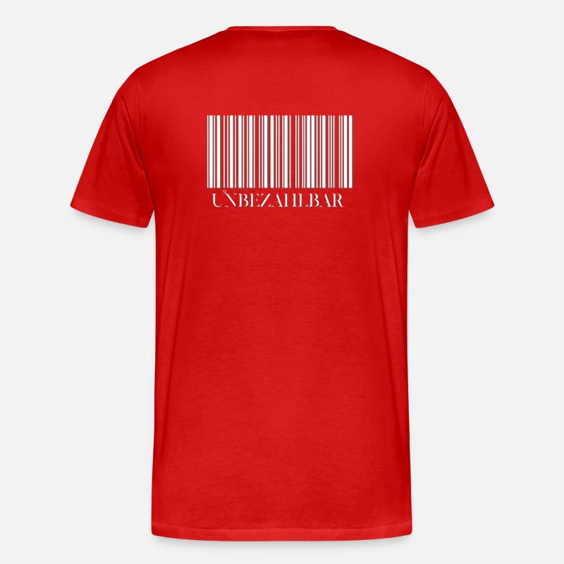 Abstrakter Barcode Design auf Kleidung - Männer Premium Bio T-Shirt - Rot