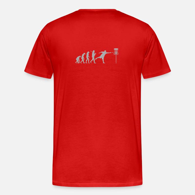 Disc Golf Evolution - Männer Premium Bio T-Shirt - Rot