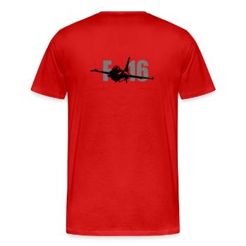 Mr. Adrenalin Pilot - Männer Premium Bio T-Shirt - Rot - Hinten - Damien (186cm)