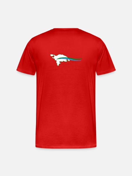 Thurgau Canton Outline with Wave - Men's Premium Organic T-Shirt - red