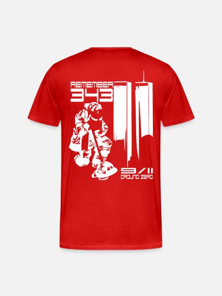 Remember 343 - 9/11 groud zero - Men's Premium Organic T-Shirt - red