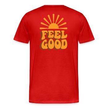 Feel Good - Männer Premium Bio T-Shirt - Rot - Hinten - Damien (186cm)