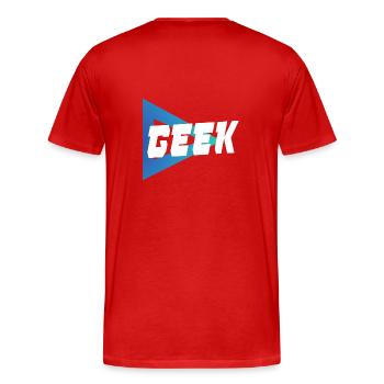 Geek - T-shirt bio Premium Homme - rouge - Dos - Damien (186cm)